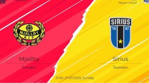 Trận đấu 21:3021h30 ngày 27/7: Mjallby vs Sirius – Phân tích và dự đoán